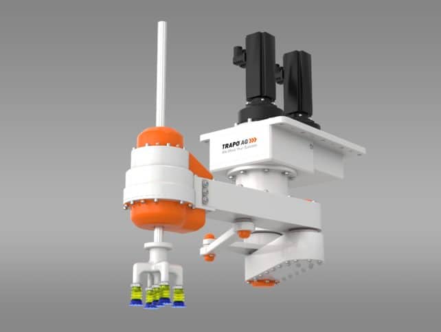 Sauggreifer am Kinematik-Picker. TRAPO entwickelt und fertigt Robotergreifer.